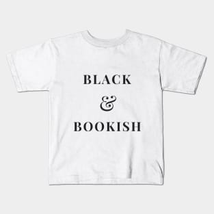 Fancy Black and Bookish Print Kids T-Shirt